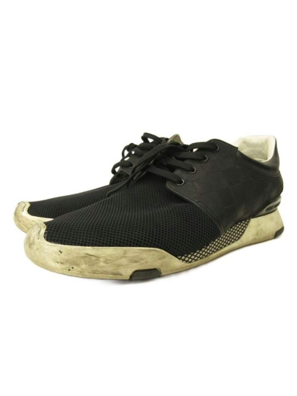 Louis Vuitton Fastlane Line Damier Pattern Sneakers Low Cut Mesh